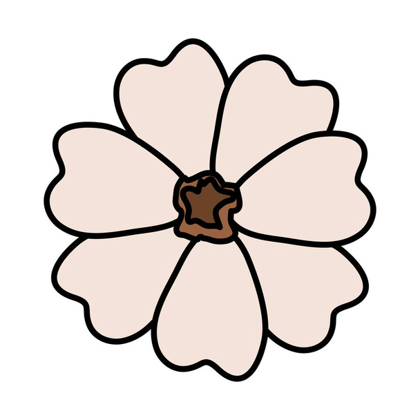 διακοσμητικά εικονίδιο όμορφο λουλούδι - Διάνυσμα, εικόνα