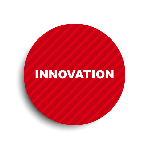 κόκκινος κύκλος banner στοιχείο καινοτομίας - Διάνυσμα, εικόνα