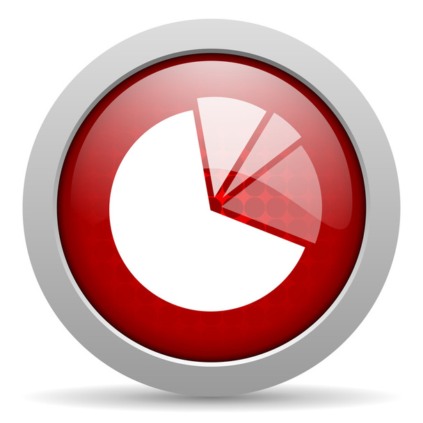 diagram red circle web glossy icon - Φωτογραφία, εικόνα