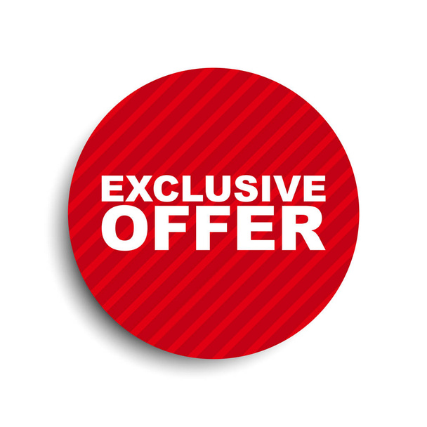 red circle banner element exclusive offer - Vector, Image
