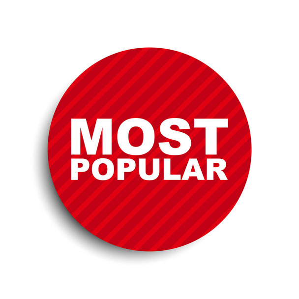 Roter Kreis Banner Element am beliebtesten - Vektor, Bild