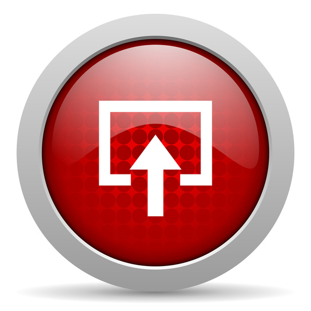 enter red circle web glossy icon - Foto, Imagem