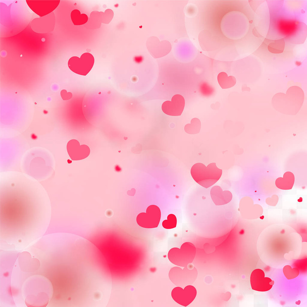 Hearts Confetti Falling Background. Saint-Valentin modèle
. - Vecteur, image