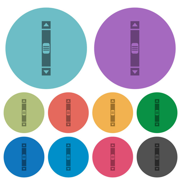 Desplazamiento vertical barra de color más oscuro iconos planos
 - Vector, imagen