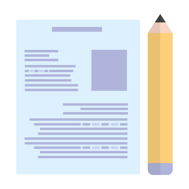 paper document with pencil - Vector, Image