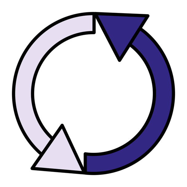 pijlen herladen geïsoleerde pictogram - Vector, afbeelding