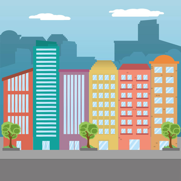 city landscape icon - Vector, Image