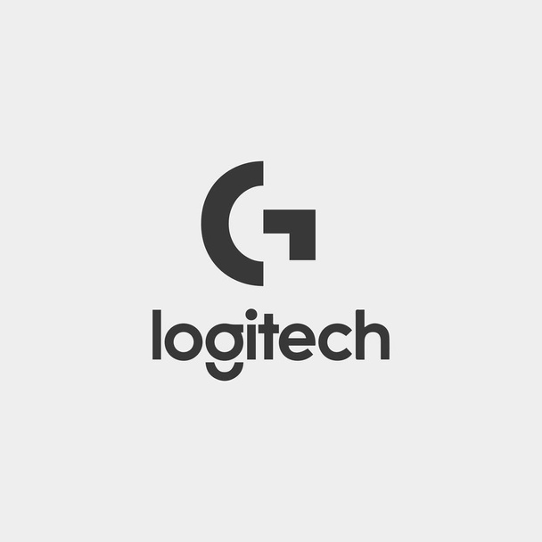 Mektup G Logitech Logo tasarım vektör çizim - Vektör, Görsel