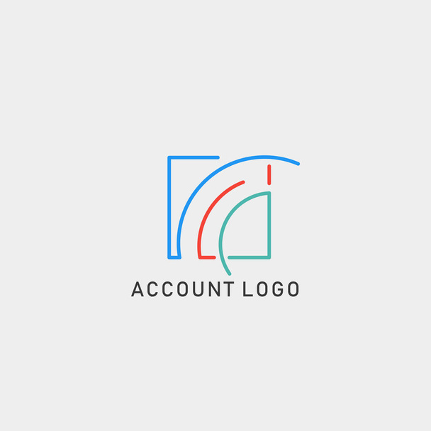 бухгалтерський облік, фінанси креативний шаблон логотипу Вектор ізольовано
 - Вектор, зображення
