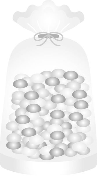 Monochroom gradatie zoete rijstcrackers voor Hinamatsuri - Vector, afbeelding