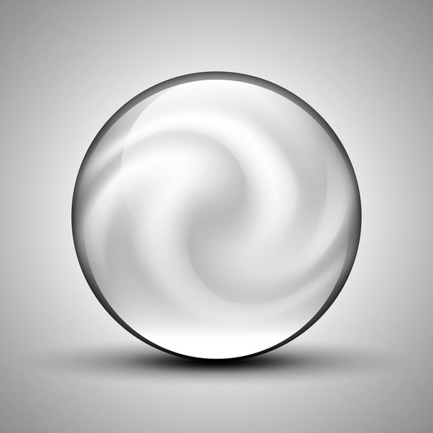 The vector realistic 3d sphere.Vibrant color.Fluid design - Vector, Image