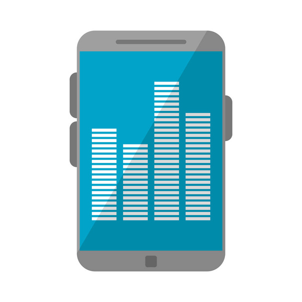 muziek en smartphone - Vector, afbeelding