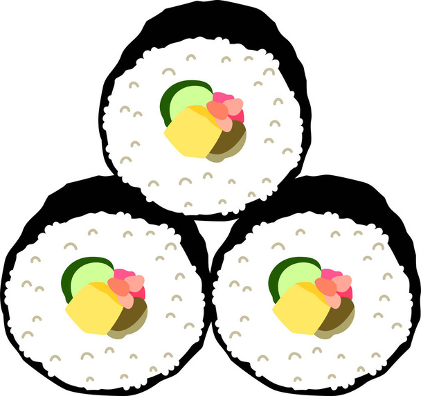 Elegante rolo de sushi Eho-maki
 - Vetor, Imagem