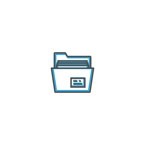 Folder icon design. Essential icon vector illustration - Vector, Image