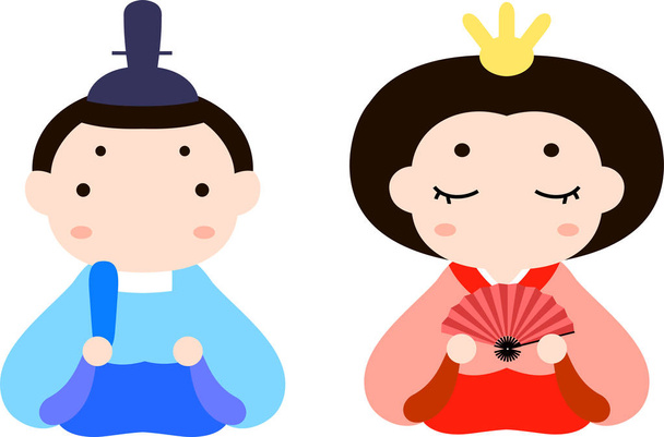 Poupées japonaises Hina ensemble
 - Vecteur, image