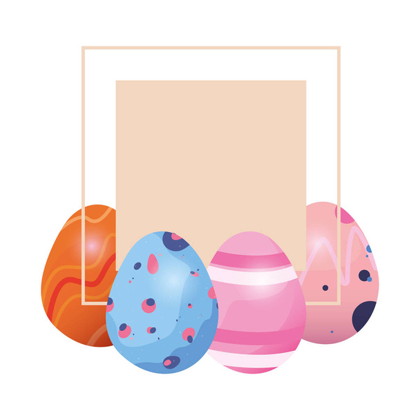 eggs happy easter - Vector, Image