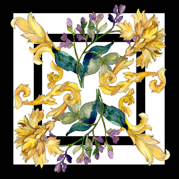 Luxury fashion prints with wildflowers. Watercolor background illustration set. Background pattern. - Fotó, kép