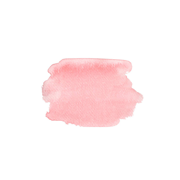 Рожевий абрикос акварельний пляма, намальований рукою акварельний пензлик, ізольований на білому тлі
 - Фото, зображення