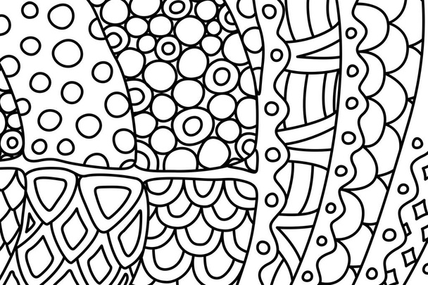Zen kunst met mooie abstracte lineaire patroon - Vector, afbeelding