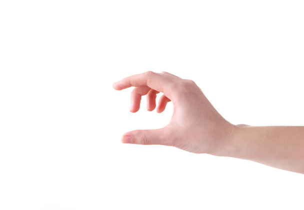 Female hand gesture isolated on a white background - Zdjęcie, obraz