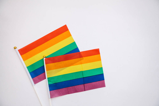 mehrfarbige Flaggen oder lgbt-Flaggen - Foto, Bild