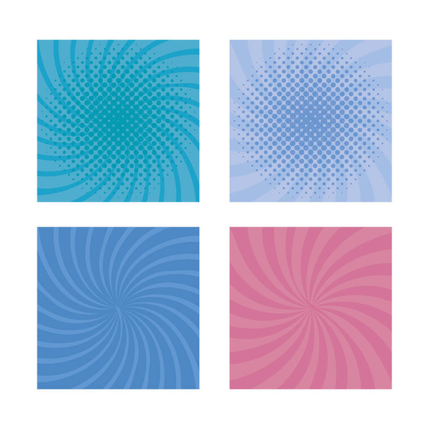 set burst pattern colors - Vector, Image
