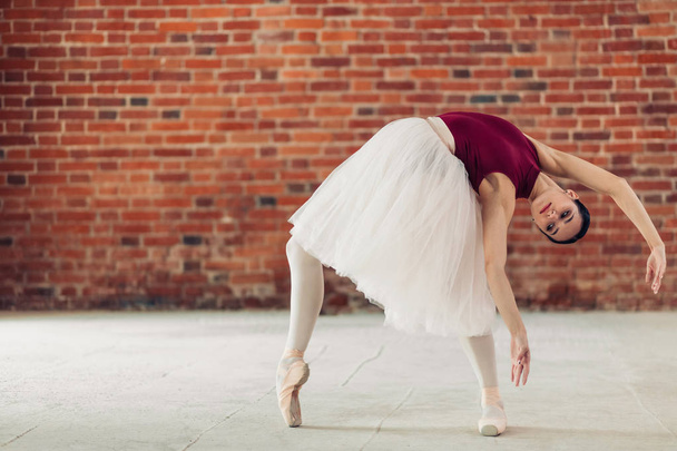 Young ballet dancer performing the bend - Foto, imagen