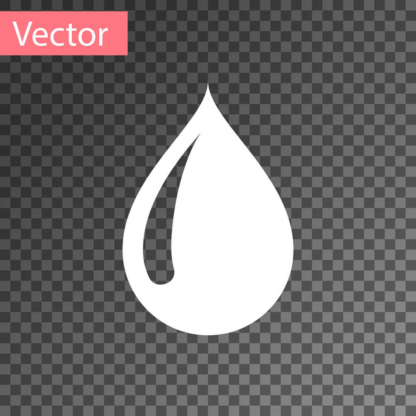 White Water drop icon isolated on transparent background. Vector Illustration - Vector, Image
