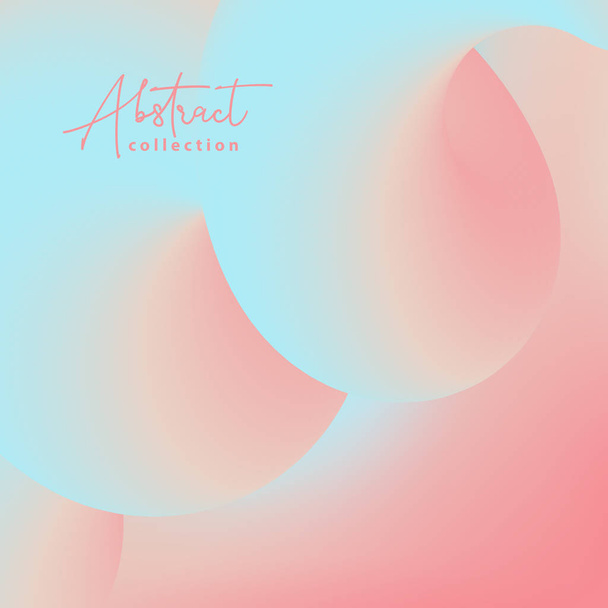 Αφηρημένη παστέλ ροζ, κυανό διάνυσμα μοντέρνα φόντο με ρευστό 3d σχήματα ντεγκραντέ, υγρά χρώματα. Απομονωμένη ρευστό σχεδιαστικά στοιχεία. Λαμπτήρας λάβας. Χρώματα Pantone 2019 - Διάνυσμα, εικόνα