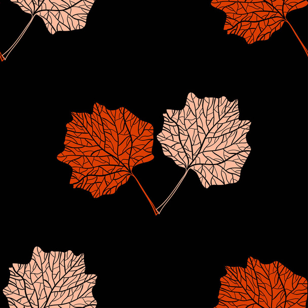 Fondo abstracto con hojas - Vector, imagen