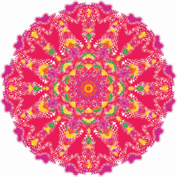 farbenfrohes abstraktes Mandala - Vektor, Bild