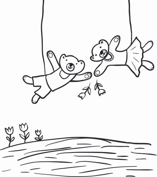Illustration drôle d'ours de dessin animé
 - Vecteur, image