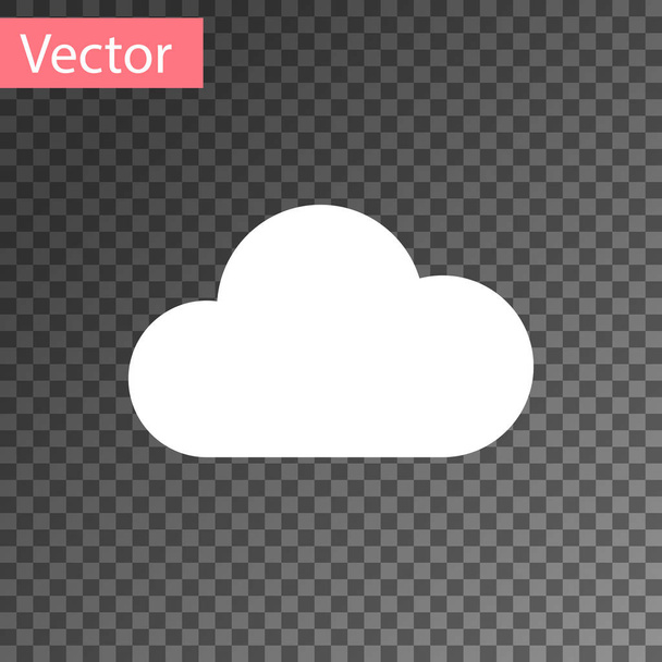 Icône Cloud blanc isolé sur fond transparent. Illustration vectorielle
 - Vecteur, image
