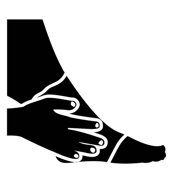 Foot bandage solid icon vector  - Vektör, Görsel