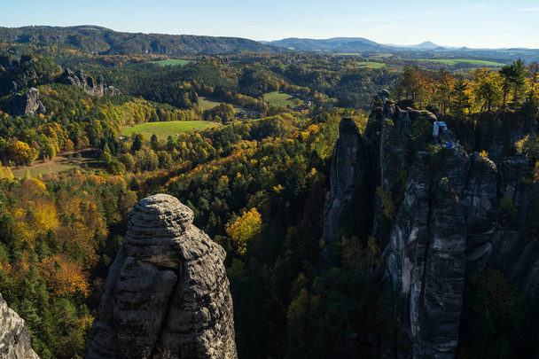 Autumn in Saxon Switzerland (Elbe Sandstone Mountains). Germany. - Valokuva, kuva