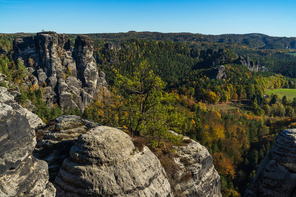 Autumn in Saxon Switzerland (Elbe Sandstone Mountains). Germany. - Fotó, kép