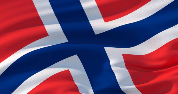 Norway flag patriotic background, 3d illustration - Photo, Image