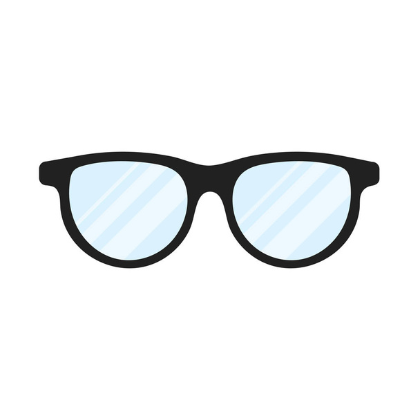 Nerd eye glasses flat style icon sign vector illustration isolated onwhite background.  - Vector, afbeelding
