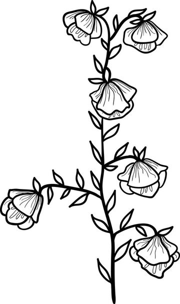 Handgezeichnete Blume - Vektor, Bild