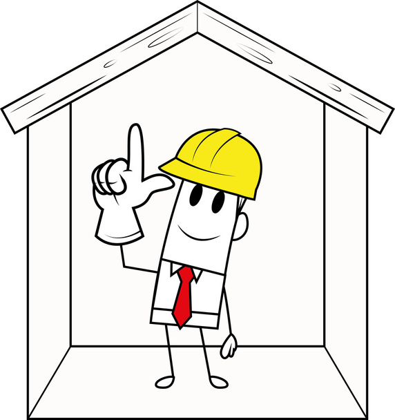 Square guy - construction - Vector, Image