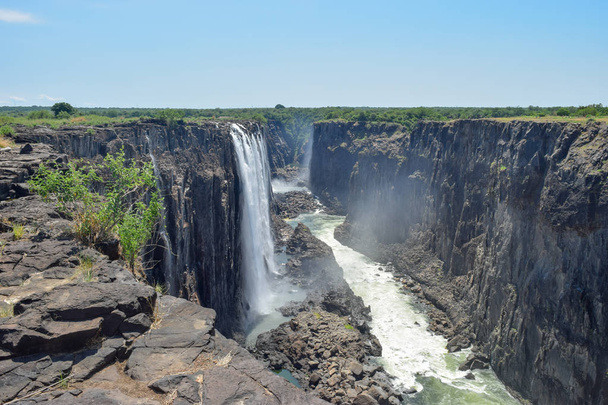 Chute d'eau panoramique, chutes Victoria, Zimbabwe - Photo, image