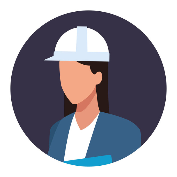 mujer de la construcción trabajador avatar
 - Vector, imagen