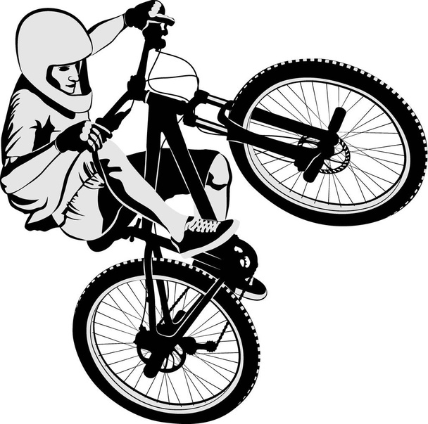 kerékpáros - Vektor, kép