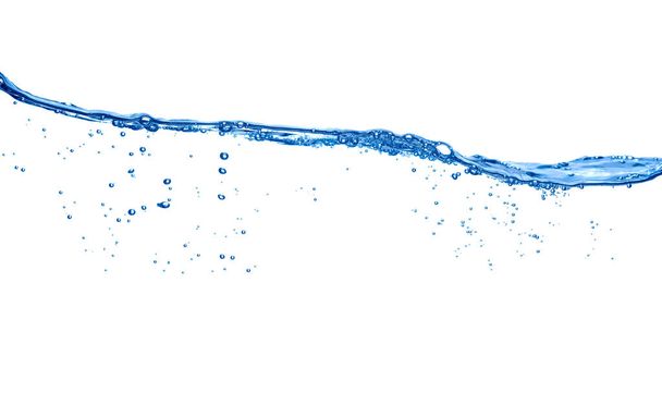 modrá voda vlna rozstříknutí tekutiny nápoj - Fotografie, Obrázek
