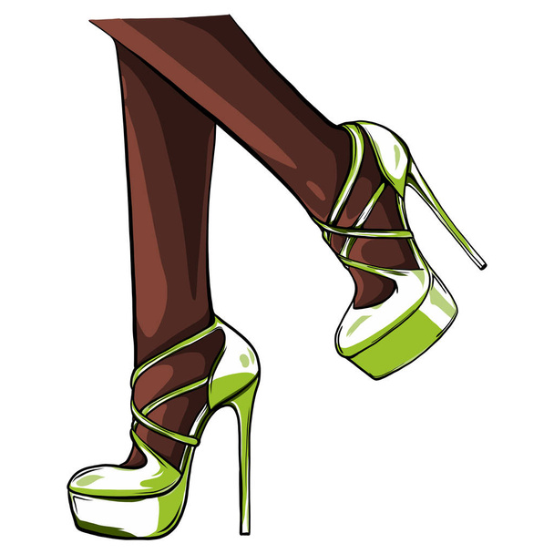 jambes avec des talons d'une illustration brésilienne
 - Vecteur, image