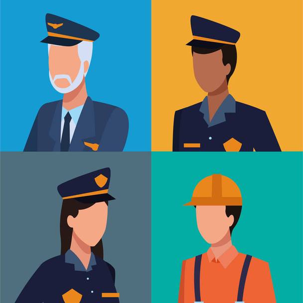 Jobs and professions avatar - Vector, Image