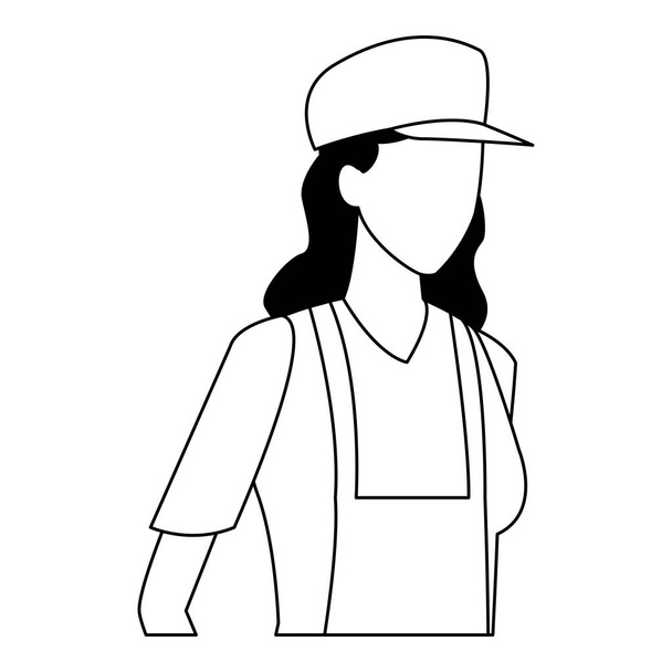 artista Empleos y profesiones avatar en blanco y negro
 - Vector, imagen