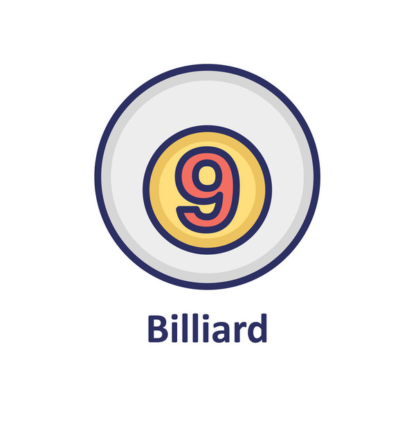 Billiard Ball Isolated Vector Icon which can easily modify or edit - Vector, Image