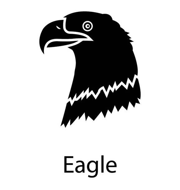 Solid vector ion of eagle. - ベクター画像