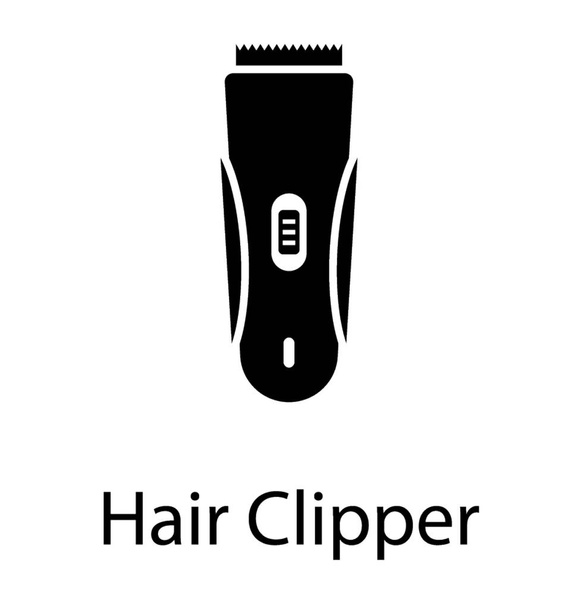 Hair clipper, glyph vector icon - Вектор, зображення